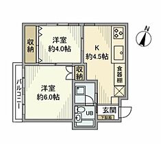 東京都港区高輪２丁目2-21（賃貸マンション2K・5階・42.33㎡） その2