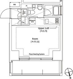 都営浅草線 中延駅 徒歩1分の賃貸マンション 3階ワンルームの間取り