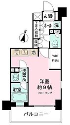 JR総武線 亀戸駅 徒歩3分の賃貸マンション 2階ワンルームの間取り