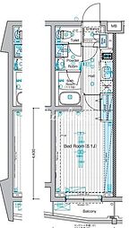 京急本線 大森町駅 徒歩12分の賃貸マンション 1階1Kの間取り