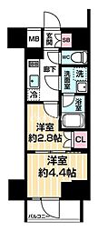 東京メトロ日比谷線 南千住駅 徒歩5分の賃貸マンション 2階2Kの間取り