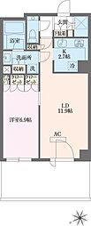 東京メトロ南北線 麻布十番駅 徒歩1分の賃貸マンション 10階1LDKの間取り