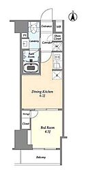 東京メトロ東西線 東陽町駅 徒歩7分の賃貸マンション 1階1DKの間取り
