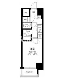 都営浅草線 大門駅 徒歩4分の賃貸マンション 2階1Kの間取り