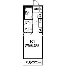 JR京浜東北・根岸線 大森駅 徒歩10分の賃貸マンション 1階ワンルームの間取り