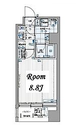 都営浅草線 泉岳寺駅 徒歩7分の賃貸マンション 3階1Kの間取り