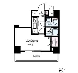 JR常磐線 三河島駅 徒歩4分の賃貸マンション 8階1Kの間取り
