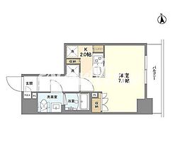 東京メトロ銀座線 田原町駅 徒歩5分の賃貸マンション 2階1Kの間取り
