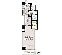 恵比寿ガーデンテラス弐番館 1Kの間取図画像