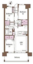 オークプレイス豊洲 3LDKの間取図画像