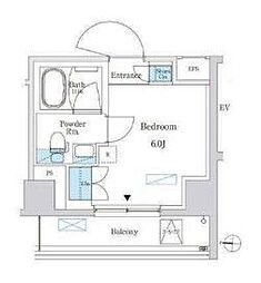 パークアクシス錦糸町スタイルズ ワンルームの間取図画像