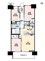 ザ・パークハウス亀戸 3LDKの間取図画像