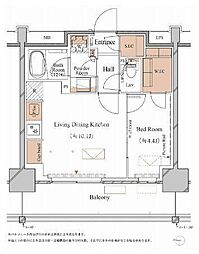 ブランシエスタ木場 1LDKの間取図画像
