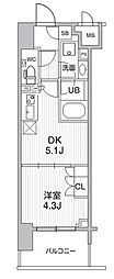 SEASONFLATS大森Airy 1DKの間取図画像