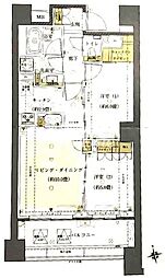 グランリビオザ・レジデンス 2SLDKの間取図画像