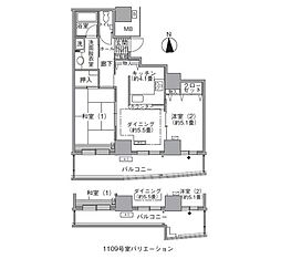 アクティ汐留 2DKの間取図画像