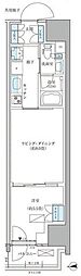 パークアクシス品川天王洲アイル 1DKの間取図画像