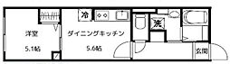 Girasole 1DKの間取図画像