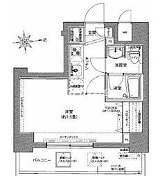 ドルチェ日暮里弐番館 1Kの間取図画像
