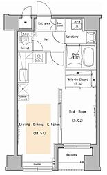 グランド・ガーラ神田 1LDKの間取図画像