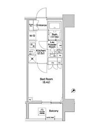 コンフォリア品川EAST 1Kの間取図画像