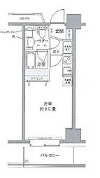 プライムアーバン豊洲 ワンルームの間取図画像
