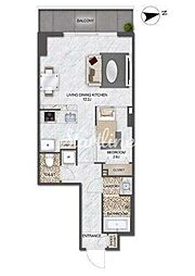 アルファコート亀戸2 1LDKの間取図画像