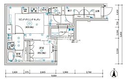 セジョリ東陽町2 1LDKの間取図画像