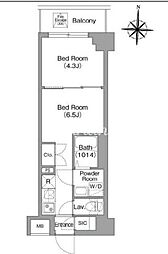 BPRレジデンス大島 1DKの間取図画像