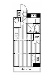 日神デュオステージ御徒町 1DKの間取図画像