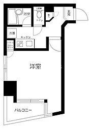 スカイコート新宿曙橋2 1Kの間取図画像