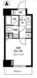 グロースメゾン亀戸 1Kの間取図画像