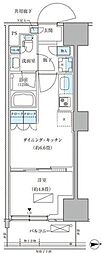 パークアクシス品川天王洲アイル 1DKの間取図画像