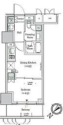ワンルーフレジデンス西日暮里 1DKの間取図画像