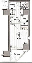 ガラ・シティ大森 1Kの間取図画像