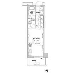 飯田橋ガーデン ワンルームの間取図画像