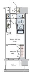 Brilliaist大井町 1DKの間取図画像