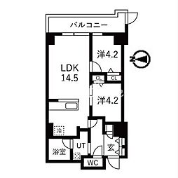 シティコート目黒4号棟 2LDKの間取図画像