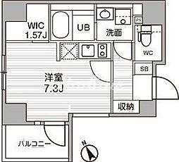 シーズンフラッツ武蔵小山 ワンルームの間取図画像