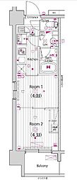 ガーラ・アヴェニュー東大島 2Kの間取図画像