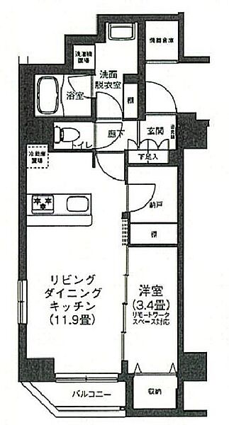東京都墨田区東向島４丁目(賃貸マンション1SLDK・3階・42.56㎡)の写真 その2