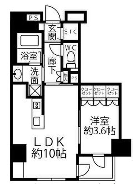 東京都中央区新富２丁目(賃貸マンション1LDK・2階・35.46㎡)の写真 その2