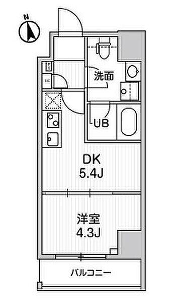 東京都新宿区西早稲田３丁目(賃貸マンション1DK・4階・25.45㎡)の写真 その2