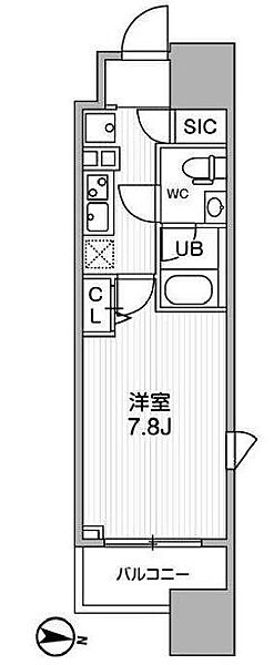 東京都江東区亀戸１丁目(賃貸マンション1K・8階・25.51㎡)の写真 その2