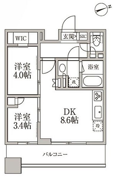 東京都台東区小島２丁目(賃貸マンション2DK・10階・40.10㎡)の写真 その2