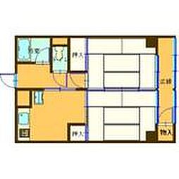 城山第二ビル 2DKの間取図画像