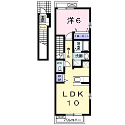 ラッキーセブン2 1LDKの間取図画像