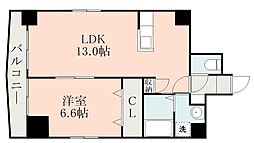 マリンステージKT 1LDKの間取図画像