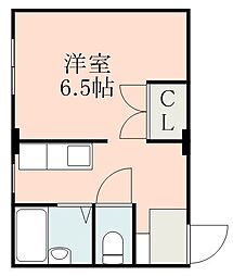 ハイツ・ユニバーシティ 1Kの間取図画像