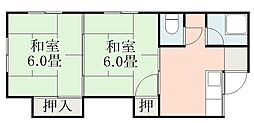 川崎アパート 2Kの間取図画像